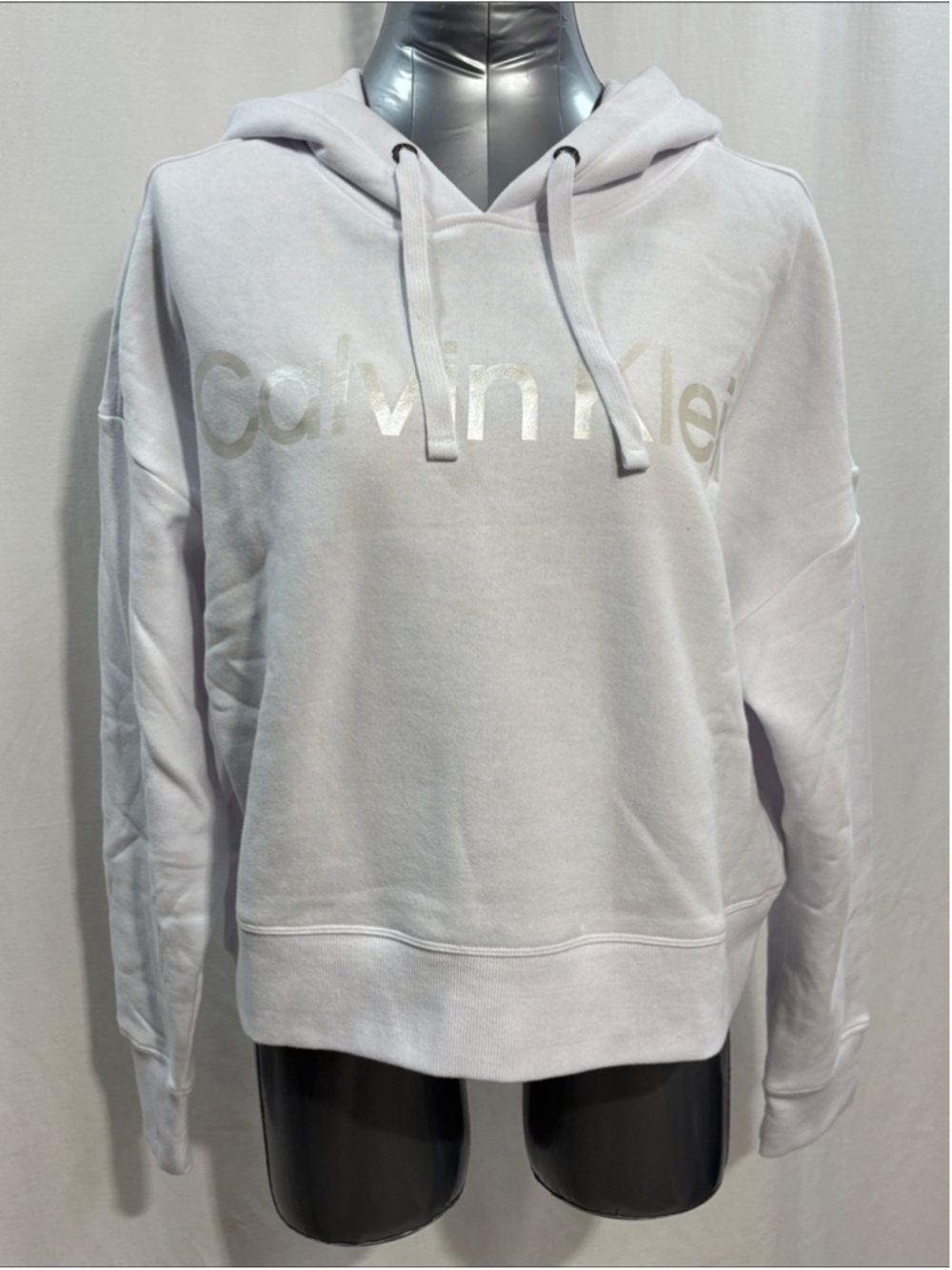 Calvin Klein White Cropped Hoodie comfort every day active walk school work